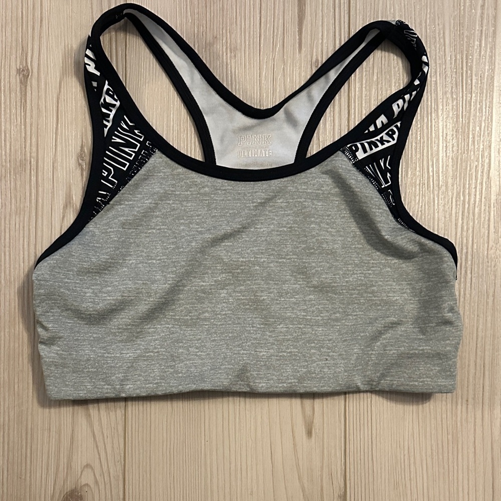 Gray PINK Sports Bra